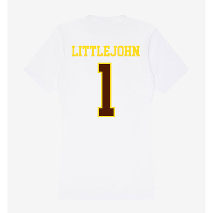Western Michigan - NCAA Football : Emazon Littlejohn - Women's V-Neck T-Shirt-1