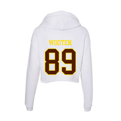 Western Michigan - NCAA Football : Brennan Wooten - Women's Crop Fleece Hoodie-1