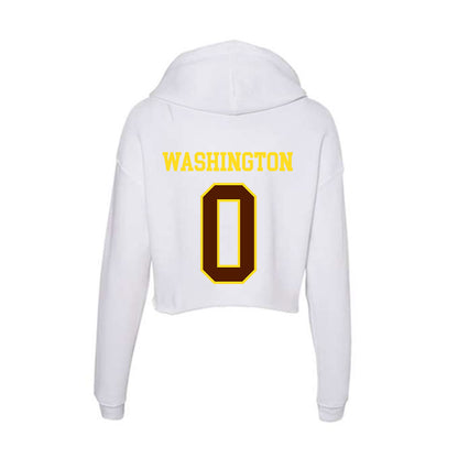 Western Michigan - NCAA Men's Basketball : Jaylen Washington - Women's Crop Fleece Hooded Sweatshirt-1