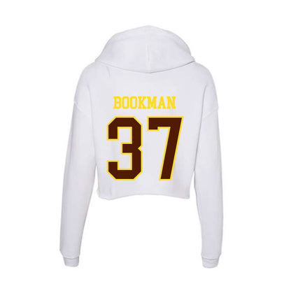 Western Michigan - NCAA Men's Ice Hockey : Zach Bookman - Women's Crop Fleece Hoodie-1