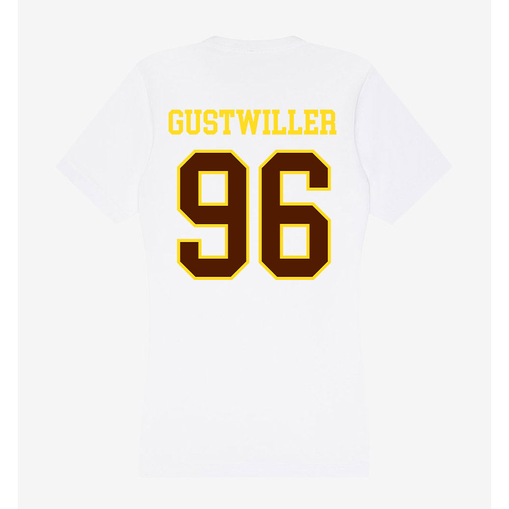 Western Michigan - NCAA Football : Dalton Gustwiller - Women's V-Neck T-Shirt-1