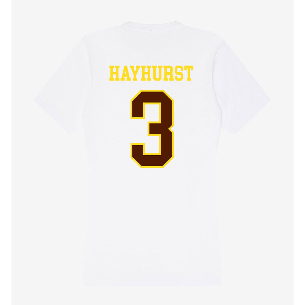 Western Michigan - NCAA Men's Basketball : Tanner Hayhurst - Women's V-Neck T-Shirt-1