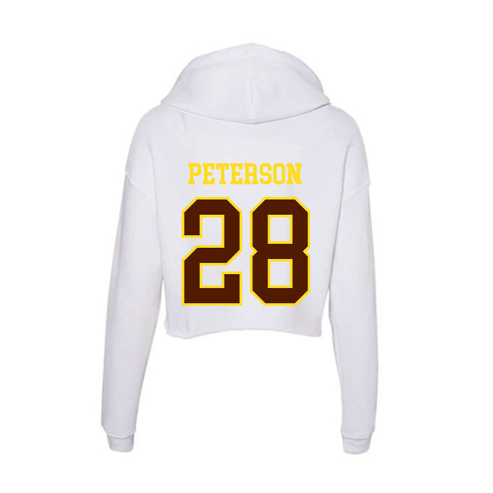 Western Michigan - NCAA Football : Will Peterson - Women's Crop Fleece Hoodie-1