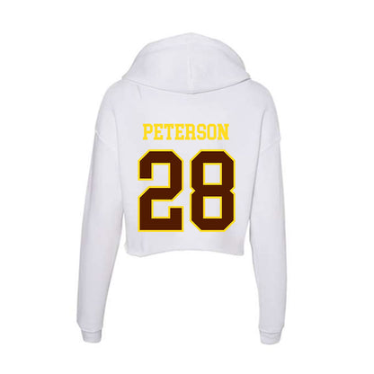 Western Michigan - NCAA Football : Will Peterson - Women's Crop Fleece Hoodie-1