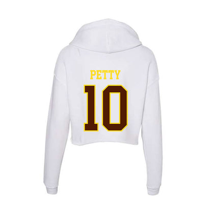 Western Michigan - NCAA Football : Trey Petty - Women's Crop Fleece Hoodie-1