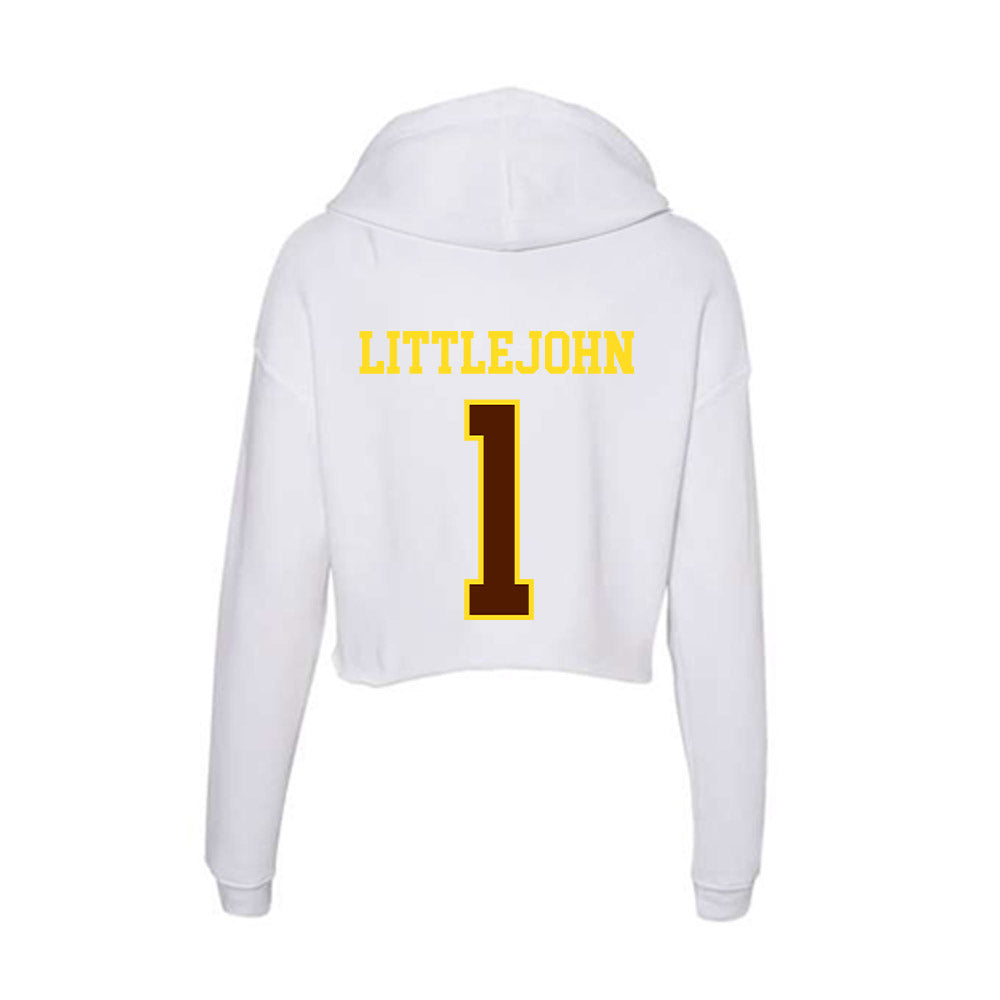 Western Michigan - NCAA Football : Emazon Littlejohn - Women's Crop Fleece Hoodie-1