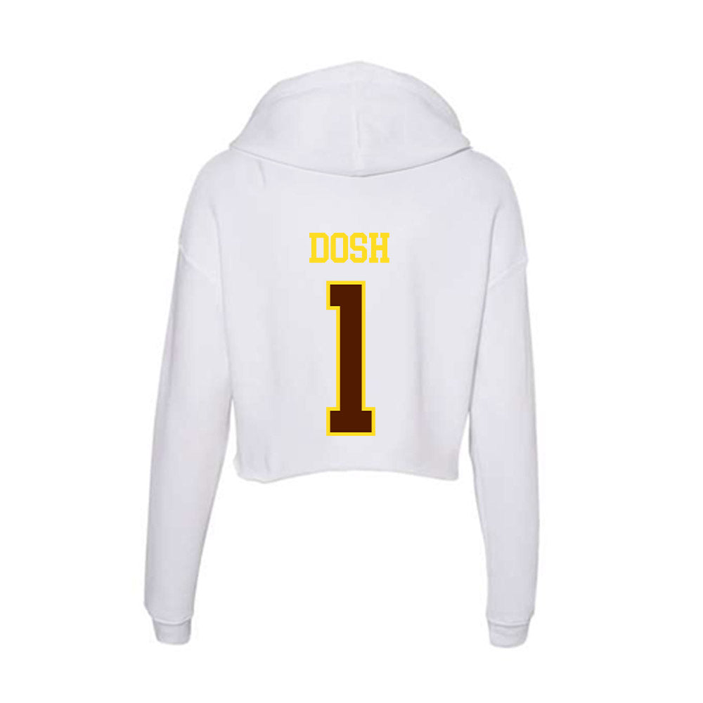 Western Michigan - NCAA Football : Jaxson Dosh - Women's Crop Fleece Hoodie-1