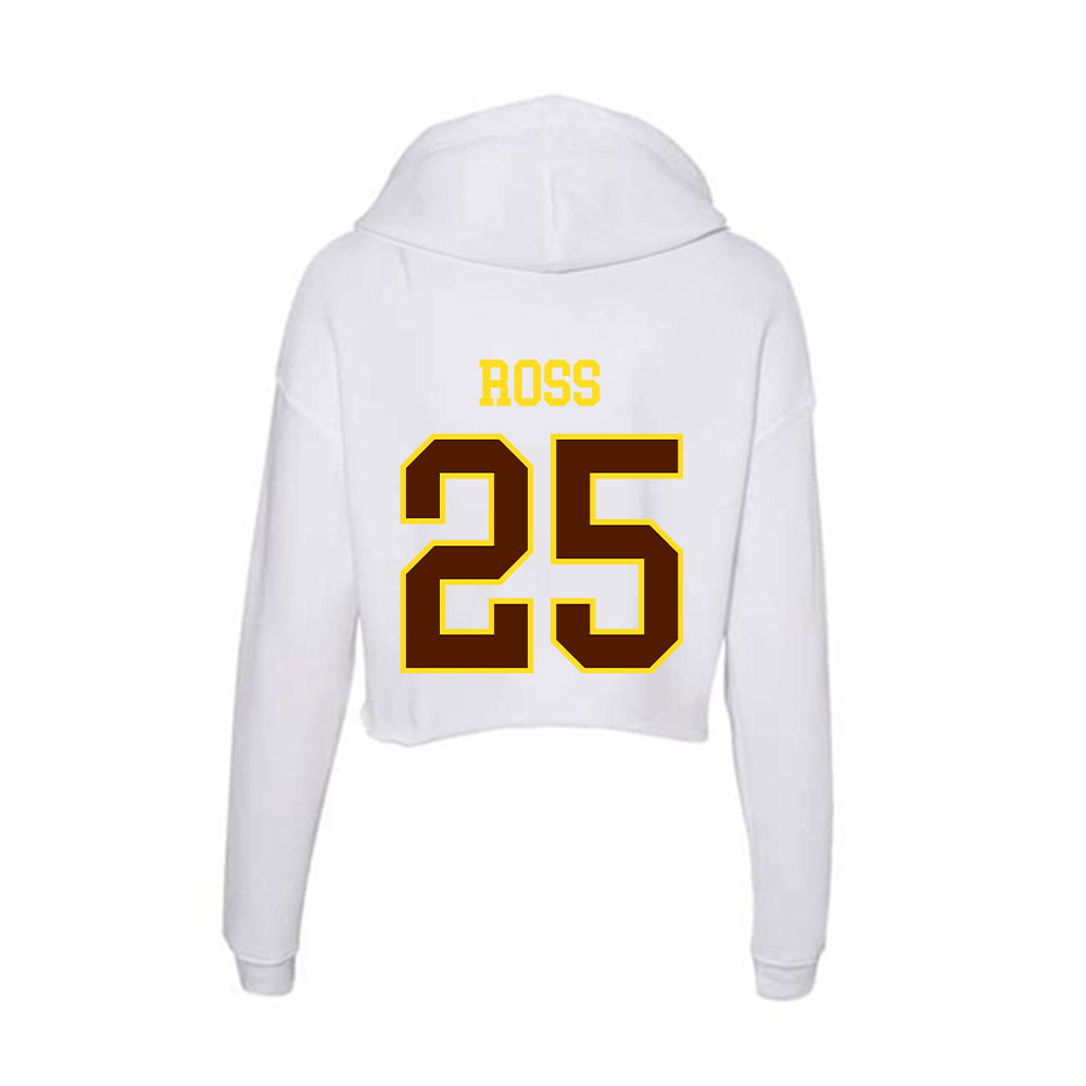Western Michigan - NCAA Baseball : Jake Ross - Women's Crop Fleece Hoodie-1