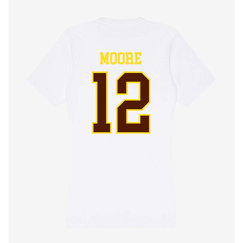 Western Michigan - NCAA Football : Dillon Moore - Women's V-Neck T-Shirt-1