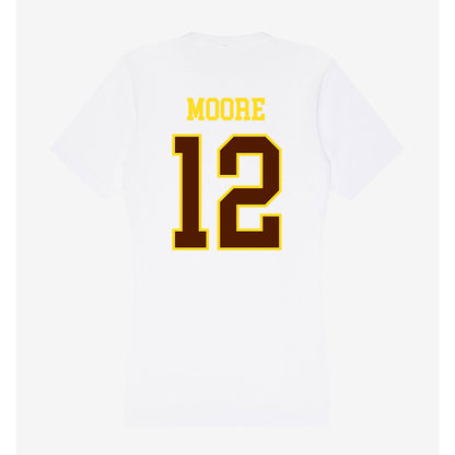 Western Michigan - NCAA Football : Dillon Moore - Women's V-Neck T-Shirt-1