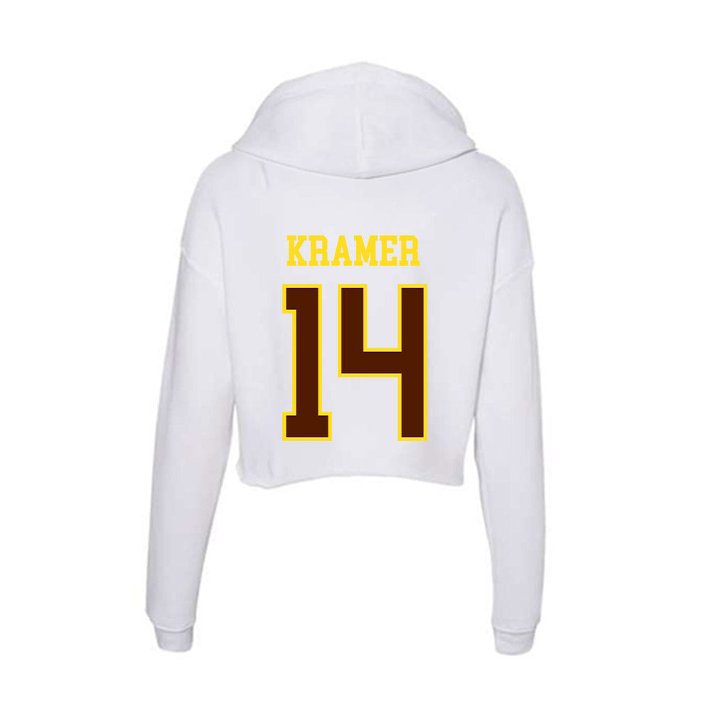 Western Michigan - NCAA Men's Ice Hockey : Brian Kramer - Women's Crop Fleece Hoodie-1