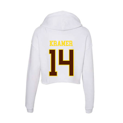 Western Michigan - NCAA Men's Ice Hockey : Brian Kramer - Women's Crop Fleece Hoodie-1