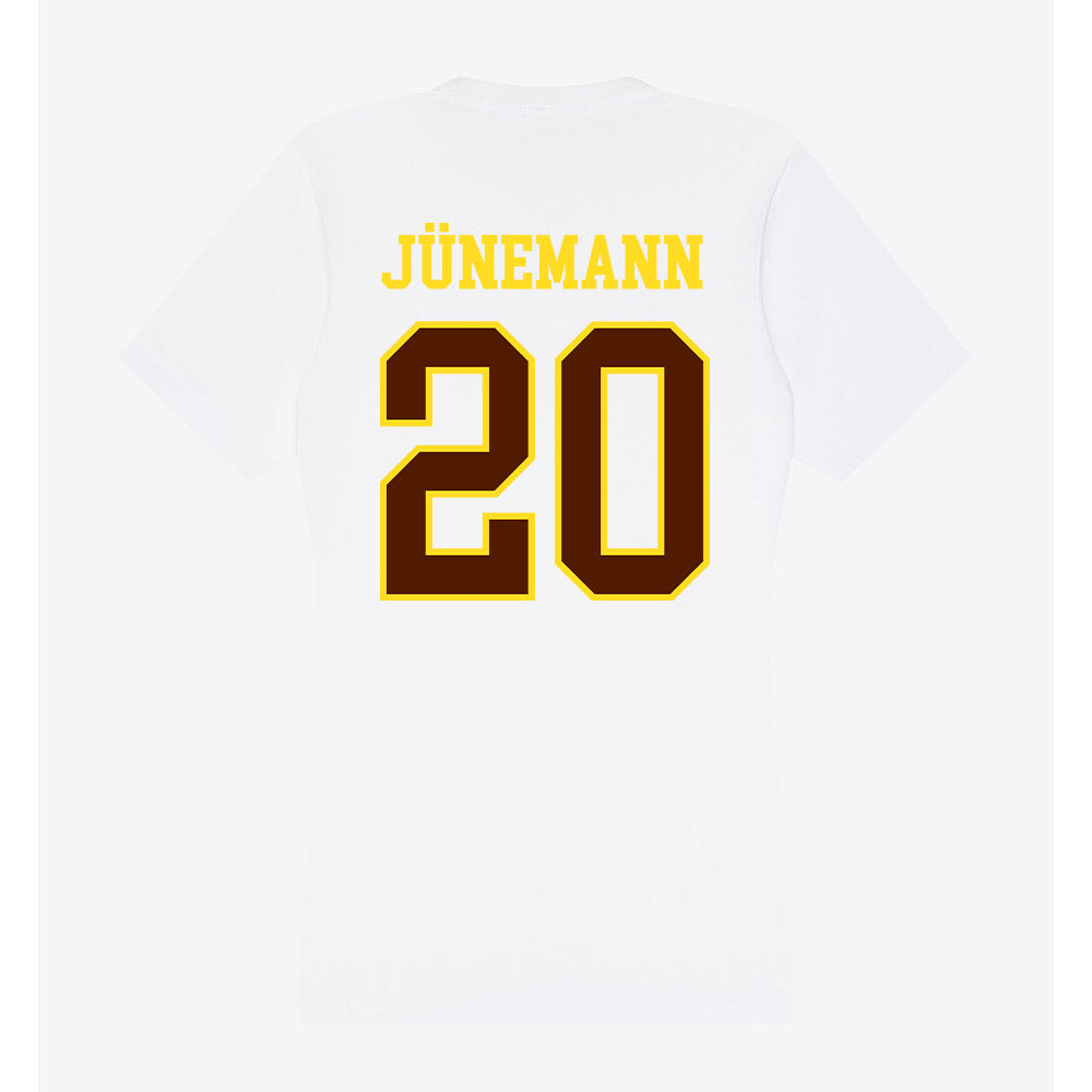 Western Michigan - NCAA Men's Basketball : Janis Jünemann - Women's V-Neck T-Shirt-1