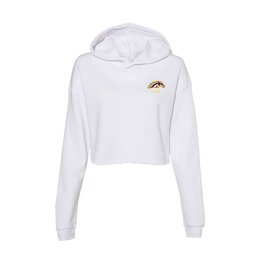 Western Michigan - NCAA Men's Soccer : Alex Rosin - Women's Crop Fleece Hooded Sweatshirt-0
