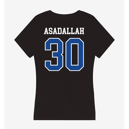 Hampton - NCAA Men's Basketball : Hamza Asadallah - Classic Shersey Women's V-Neck T-Shirt-1