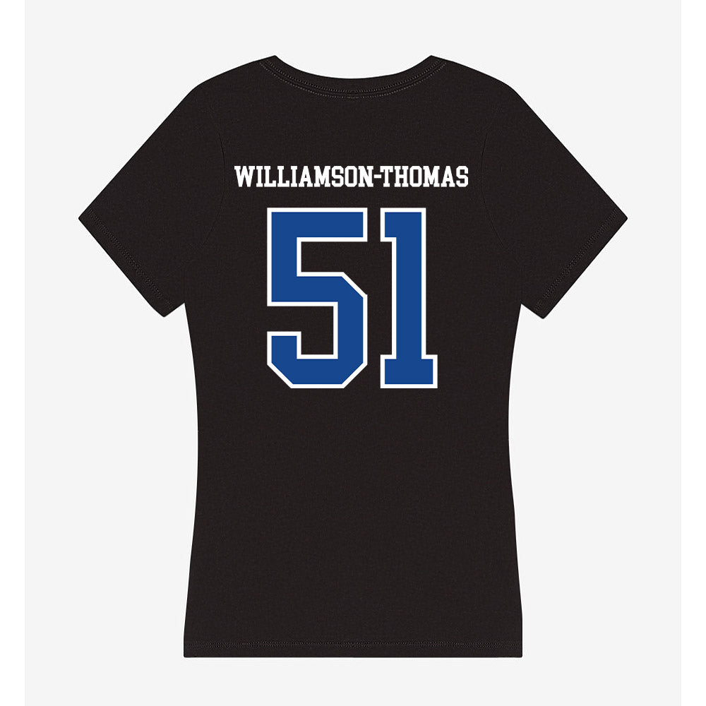 Hampton - NCAA Football : Jalen Williamson-Thomas - Classic Shersey Women's V-Neck T-Shirt-1