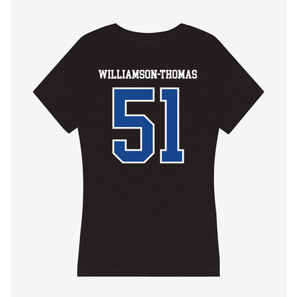 Hampton - NCAA Football : Jalen Williamson-Thomas - Classic Shersey Women's V-Neck T-Shirt-1