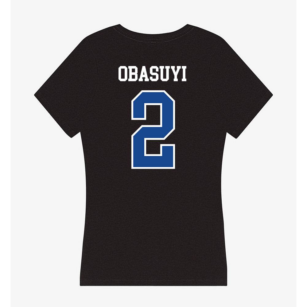 Hampton - NCAA Women's Basketball : Eghosa Obasuyi - Classic Shersey Women's V-Neck T-Shirt-1