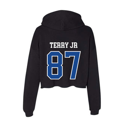 Hampton - NCAA Football : Samuel Terry Jr - Classic Shersey Women's Crop Fleece Hooded Sweatshirt-1