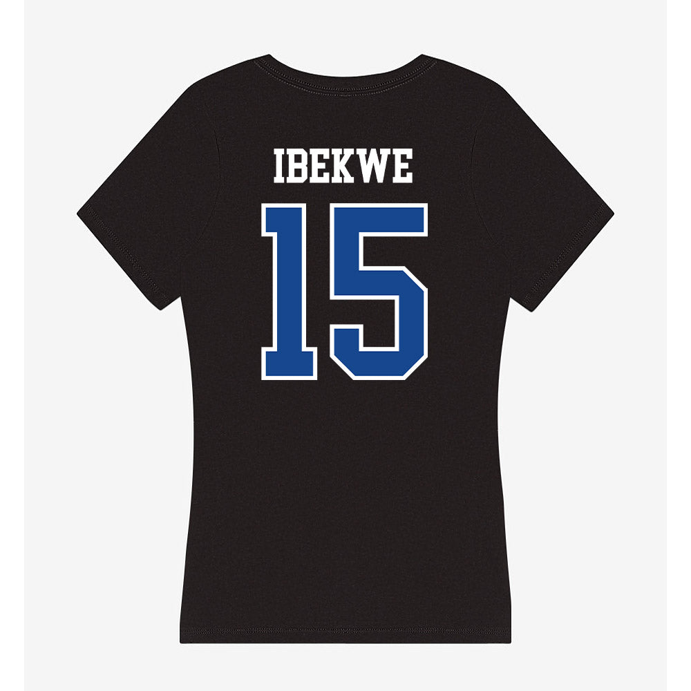 Hampton - NCAA Men's Basketball : Zion Ibekwe - Classic Shersey Women's V-Neck T-Shirt-1