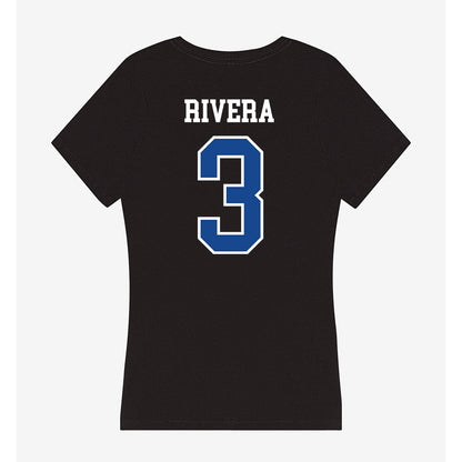 Hampton - NCAA Women's Basketball : Nilah Rivera - Classic Shersey Women's V-Neck T-Shirt-1