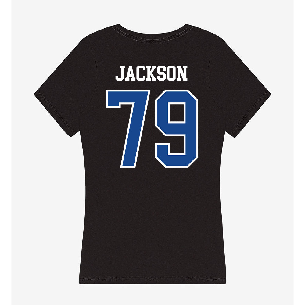 Hampton - NCAA Football : Collen Jackson - Classic Shersey Women's V-Neck T-Shirt-1