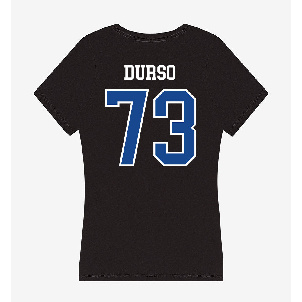 Hampton - NCAA Football : Emery DUrso - Classic Shersey Women's V-Neck T-Shirt-1