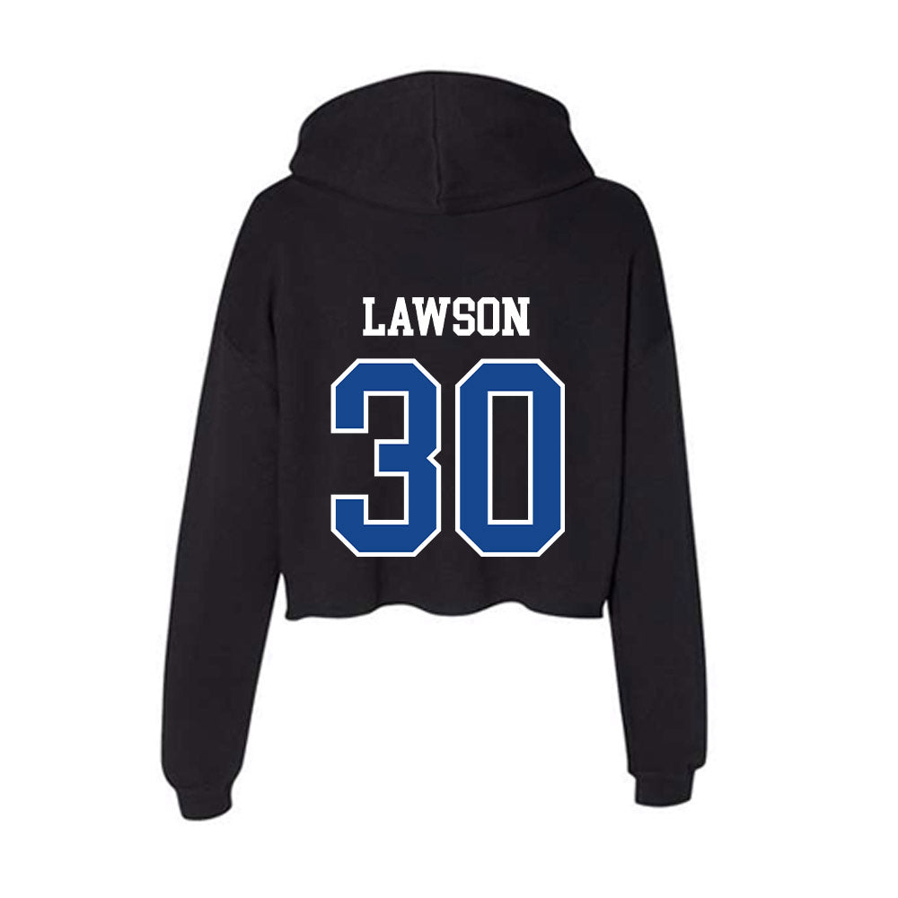 Hampton - NCAA Football : Joshua Lawson - Classic Shersey Women's Crop Fleece Hooded Sweatshirt-1