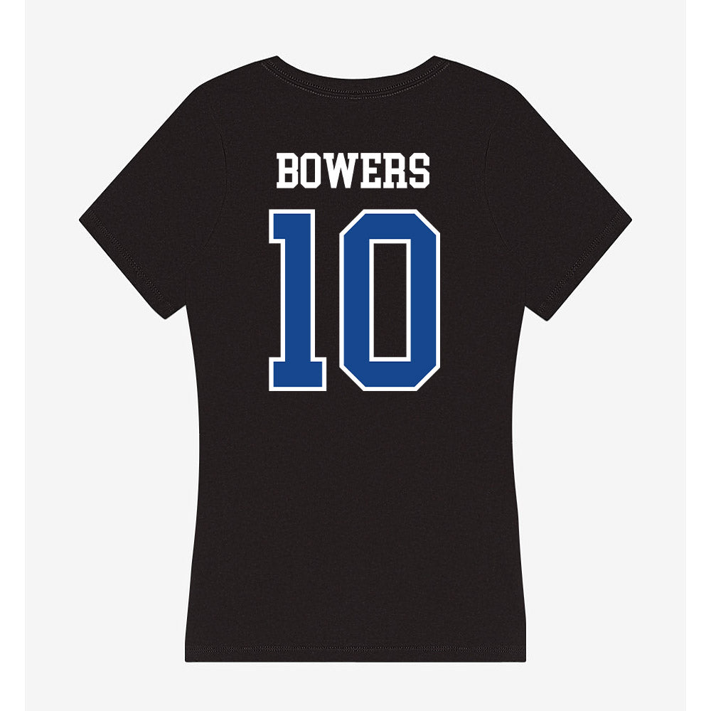 Hampton - NCAA Women's Basketball : Jeniya Bowers - Classic Shersey Women's V-Neck T-Shirt-1