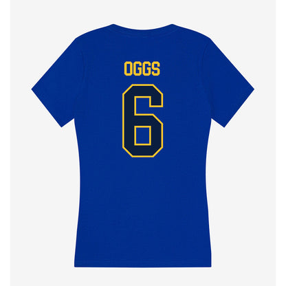 East Tennessee State - NCAA Football : Jivon Oggs - Women's V-Neck T-Shirt-1