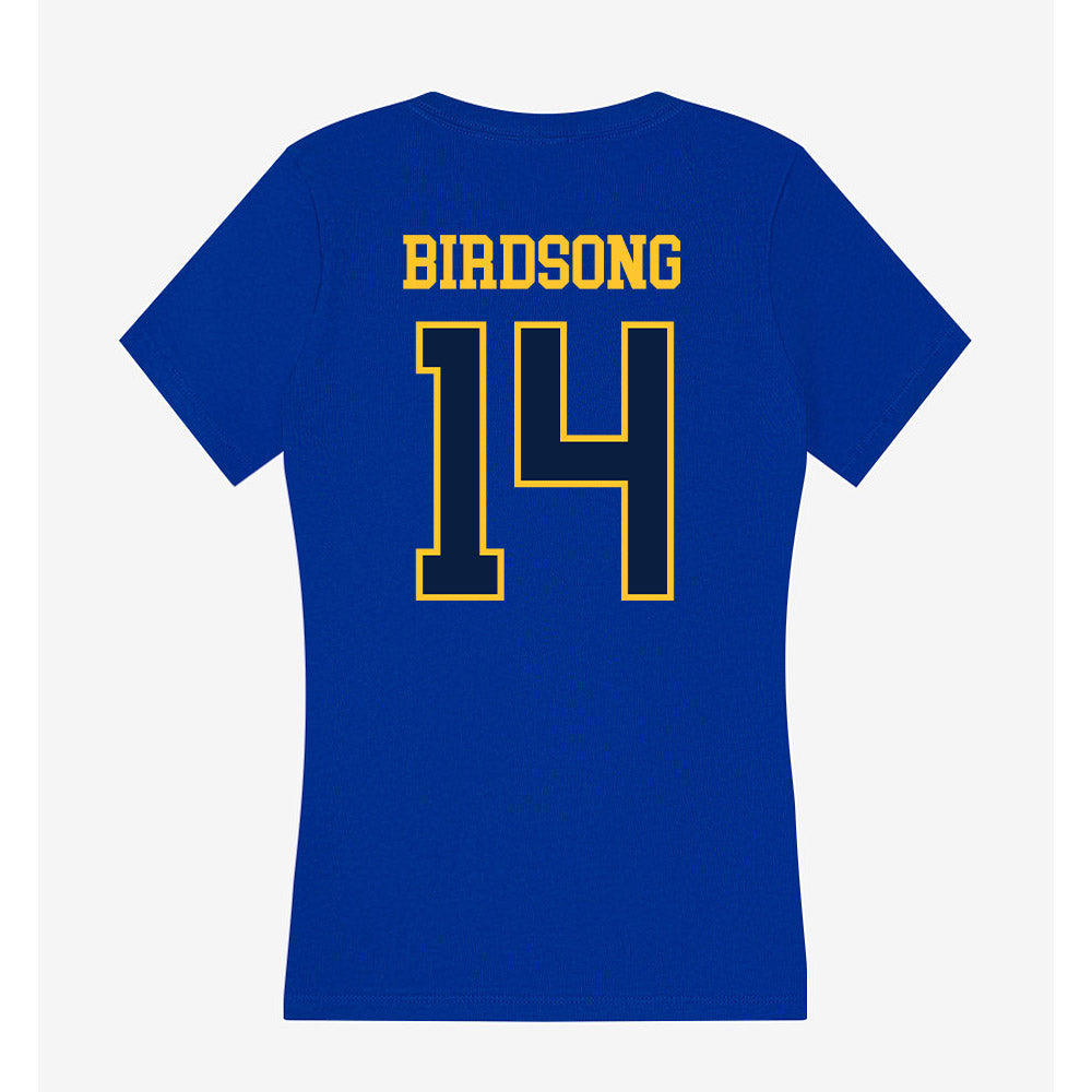 East Tennessee State - NCAA Football : Qua Birdsong - Women's V-Neck T-Shirt-1