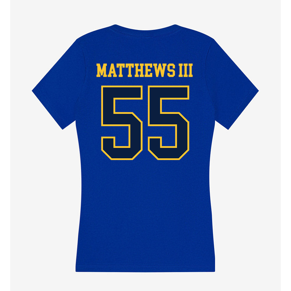 East Tennessee State - NCAA Men's Basketball : Milton Matthews III - Women's V-Neck T-Shirt-1