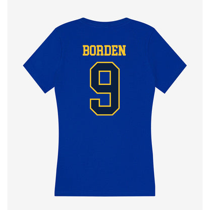 East Tennessee State - NCAA Football : Donya Borden - Women's V-Neck T-Shirt-1
