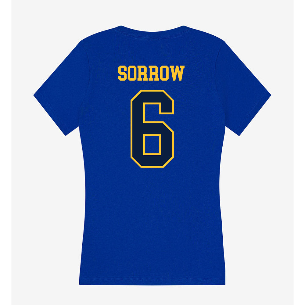 East Tennessee State - NCAA Baseball : Griffin Sorrow - Women's V-Neck T-Shirt-1