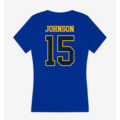 East Tennessee State - NCAA Football : Ewan Johnson - Women's V-Neck T-Shirt-1