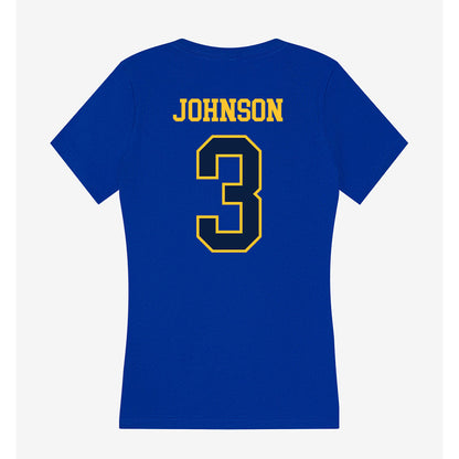 East Tennessee State - NCAA Football : Jarvis Johnson - Women's V-Neck T-Shirt-1