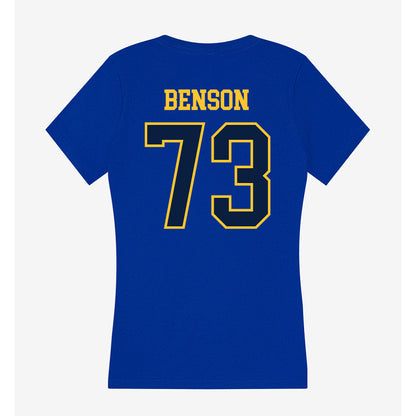 East Tennessee State - NCAA Football : Joshua Benson - Women's V-Neck T-Shirt-1