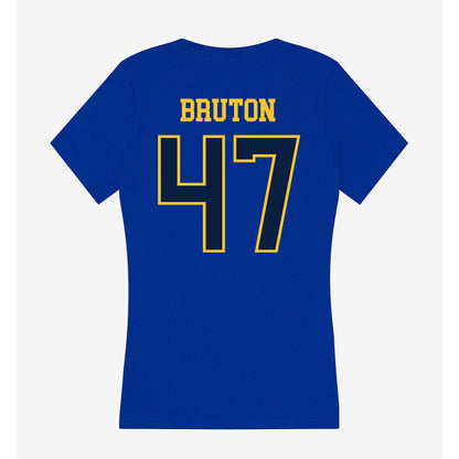 East Tennessee State - NCAA Football : Ramani Bruton - Women's V-Neck T-Shirt-1