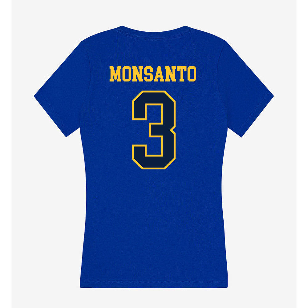East Tennessee State - NCAA Women's Basketball : SaBreya Monsanto - Women's V-Neck T-Shirt-1