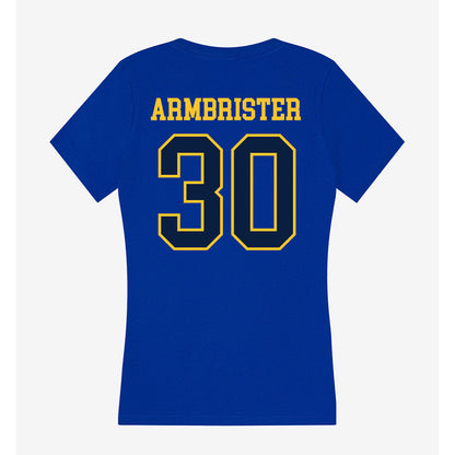 East Tennessee State - NCAA Football : Drew Armbrister - Women's V-Neck T-Shirt-1