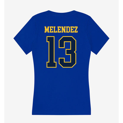 East Tennessee State - NCAA Baseball : Axel Melendez - Women's V-Neck T-Shirt-1