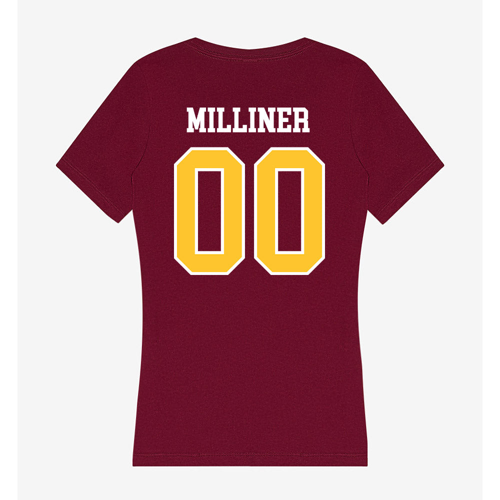 Central Michigan - NCAA Baseball : EJ Milliner - Women's V-Neck T-Shirt-1