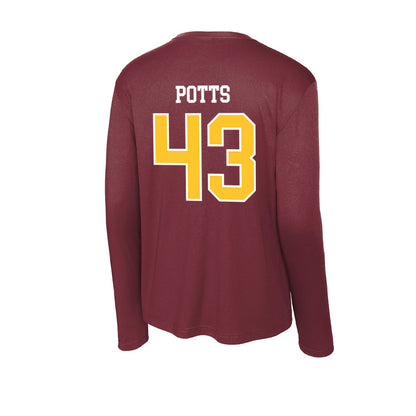 Central Michigan - NCAA Baseball : Tyson Potts - Activewear Long Sleeve T-Shirt-1