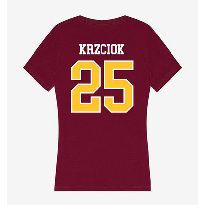 Central Michigan - NCAA Baseball : Brady Krzciok - Women's V-Neck T-Shirt-1