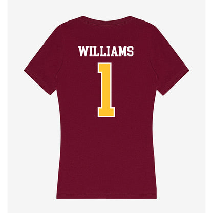 Central Michigan - NCAA Women's Basketball : Nevaeh Williams - Women's V-Neck T-Shirt-1