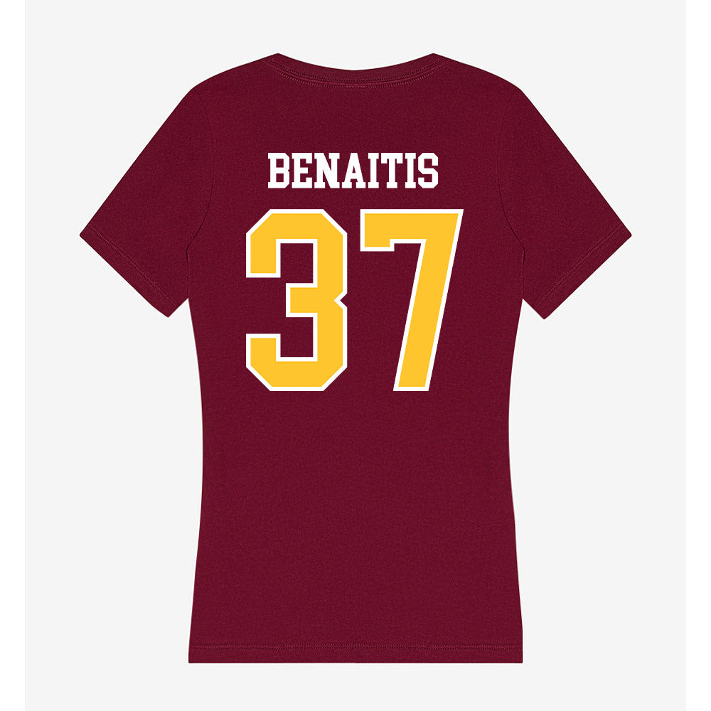 Central Michigan - NCAA Football : Colton Benaitis - Women's V-Neck T-Shirt-1