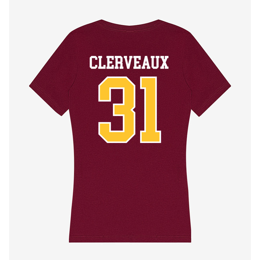 Central Michigan - NCAA Football : Jayden Clerveaux - Women's V-Neck T-Shirt-1
