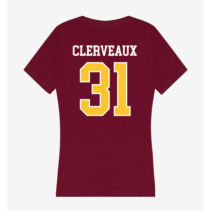 Central Michigan - NCAA Football : Jayden Clerveaux - Women's V-Neck T-Shirt-1