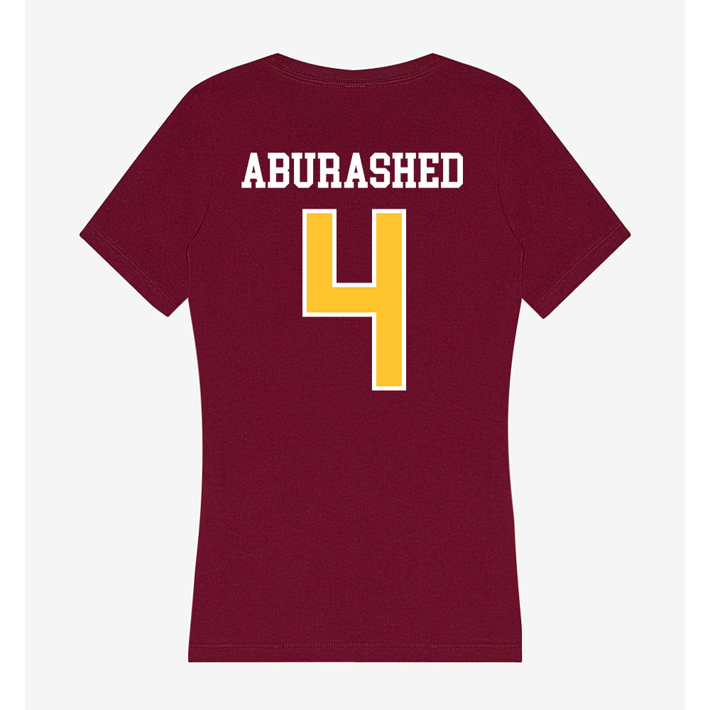 Central Michigan - NCAA Men's Basketball : Kareem Aburashed - Women's V-Neck T-Shirt-1