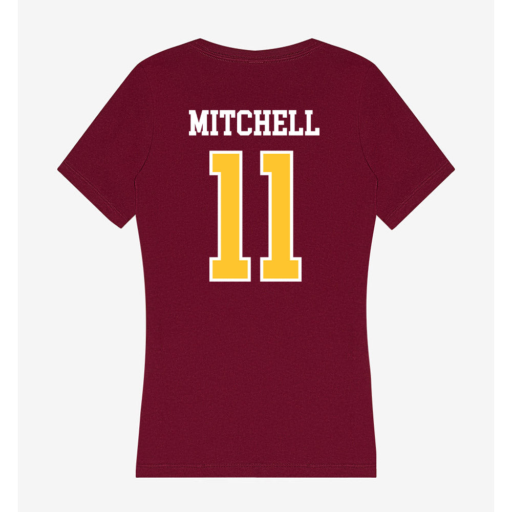 Central Michigan - NCAA Women's Basketball : Nekhu Mitchell - Women's V-Neck T-Shirt-1